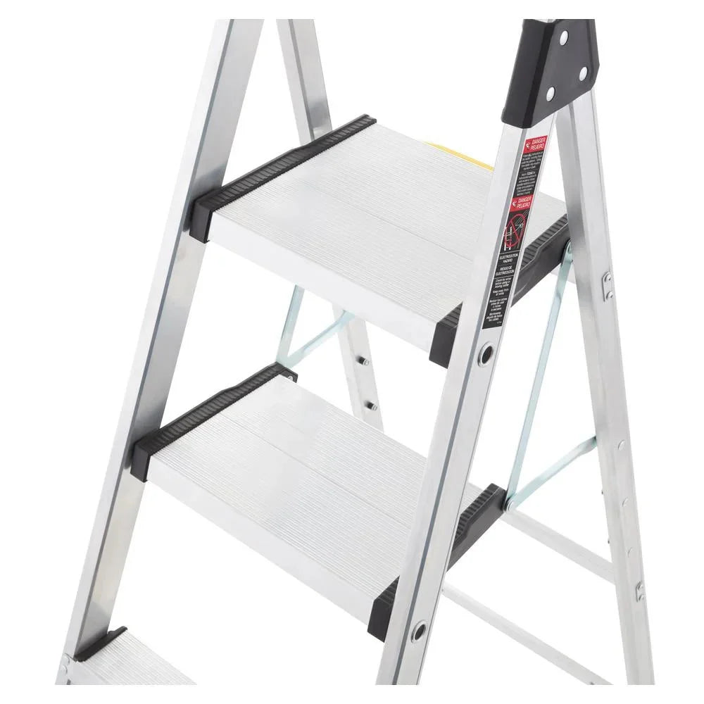 Gorilla Ladders Aluminum Dual Platform Ladder With Project Bucket, 5.5 Ft, 300 Lb Capacity