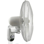 Classic 16-Inch Wall Mounted Oscillating Fan, 3-Speed, White, Metal