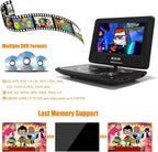 11.5" Portable DVD Player with 9.5" Swivel Screen for car and kids，Car Travel Essential