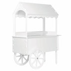 ZETY Wooden Candy Cart Display Stand With Wheels - 75 LBS Capacity