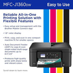 Brother Work Smart 1360 Wireless Color Inkjet All-in-One Print, Scan, Copy