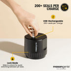 Mason Jar Vacuum Sealer Kit, Electric Vacuum Sealer for Regular Mouth and Wide Mouth Canning Jars, Fully Automated and Portable, includes 10