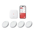 X-Sense Ultra-Slim Wi-Fi Water Leak Detector, 4 Sensors + Base, SWS0A41