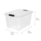 IRIS USA 6-Pack 54 Quart Storage Bins with Lids, Clear