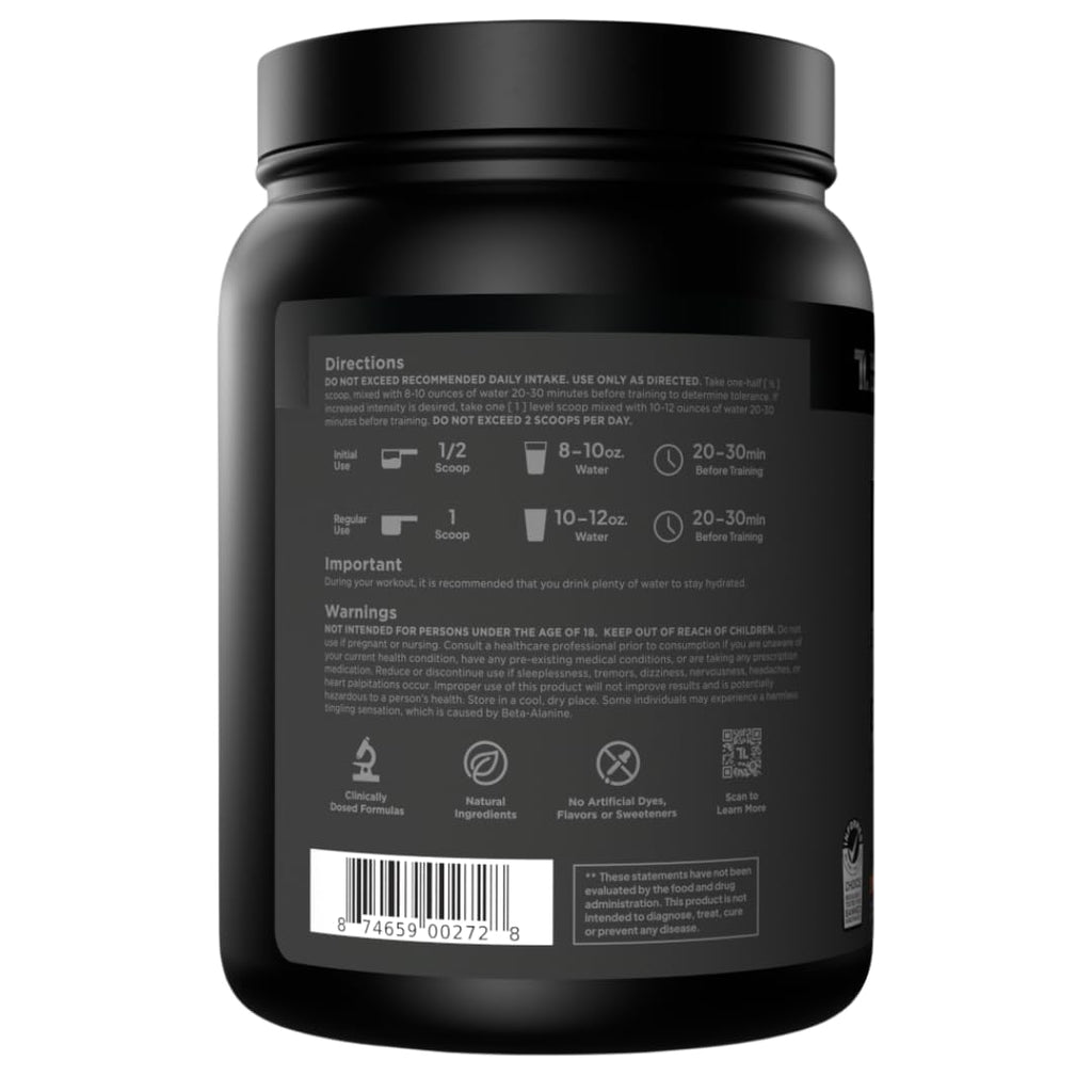 Transparent Labs Bulk Black Pre Workout - 30 Servings, Strawberry Mango
