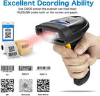NETUM 2D Barcode Scanner, Compatible with 2.4G Wireless & Bluetooth & USB Wired Connection, Connect Smart Phone, Tablet, PC, 1D Bar Code Reader Work