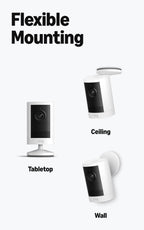 Ring Outdoor Cam 2K (newest model), Battery, Home or business security, Wide-Angle Retinal 2K Video, 6x Enhanced Zoom, Night Vision, White
