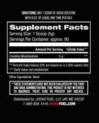 Jocko Fuel Creatine Monohydrate Powder, Unflavored, 454g | 90 Serving