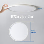 6 Pack 12 Inch Hardwired Dimmable LED Flush Mount Ceiling Light Fixtures, 24W 2640LM 3000K/4000K/5000K, House Upgrade Led Lights for Bedroom Hallway