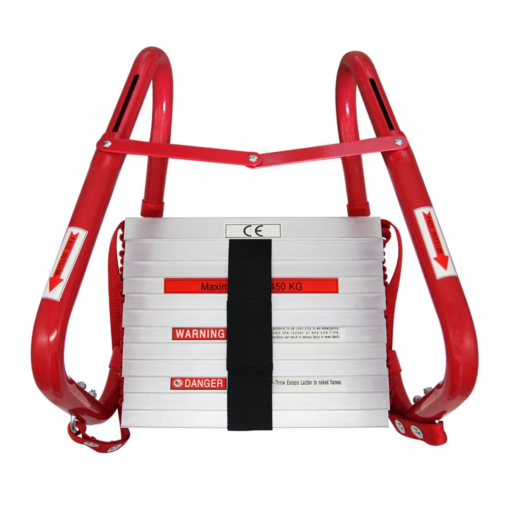 Retractable 2 Story Fire Escape Ladder, 13 Feet