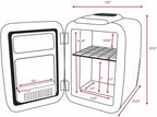 Cooluli Mini Fridge for Bedroom - Car, Office Desk & Dorm Room - Portable 4L/6 Can Electric Plug In Cooler & Warmer for Food, Drinks, Skincare Beauty