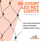 Indoor/Outdoor 50-Count LED Net Lights, 4' x 4', Halloween by Way To Celebrate