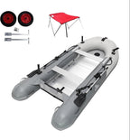 Inflatable Dinghy Fishing Boat, 8'5, 3-Person, Red/Black, Aluminum Floor - BT85RBK