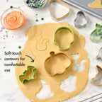 Way To Celebrate 8-Piece Stainless Cookie Cutters, Orange, Green, Purple