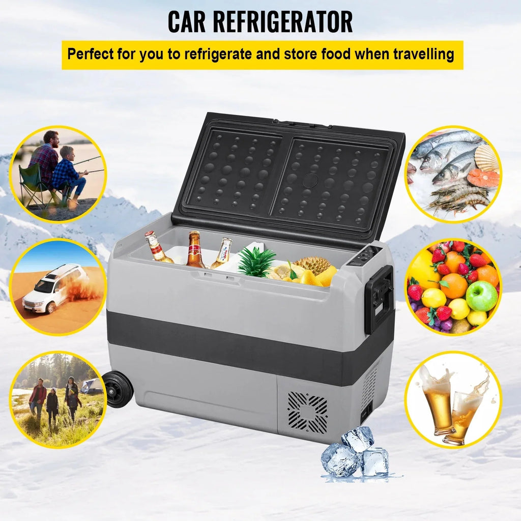VEVOR Dual-Zone Car Refrigerator Freezer, 48QT - T45K