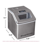 Frigidaire Countertop Clear Square Ice Maker, 40 lbs. Per Day - Stainless Steel