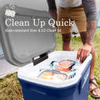 Coleman Classic Series Insulated Wheeled Cooler, 100-Quart, Rock Grey - Wheeled