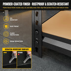 Nnovaroom Heavy Duty Garage Shelving Unit, Adjustable Metal Storage Shelves, 2400Lbs,5-Tier Boltless Shelf Rack for Basement,Pantry 60"H x 27"W x 12"D
