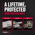 SentrySafe 1160 Fire-Resistant Box Safe with Key Lock 0.25 Cu. ft., Black