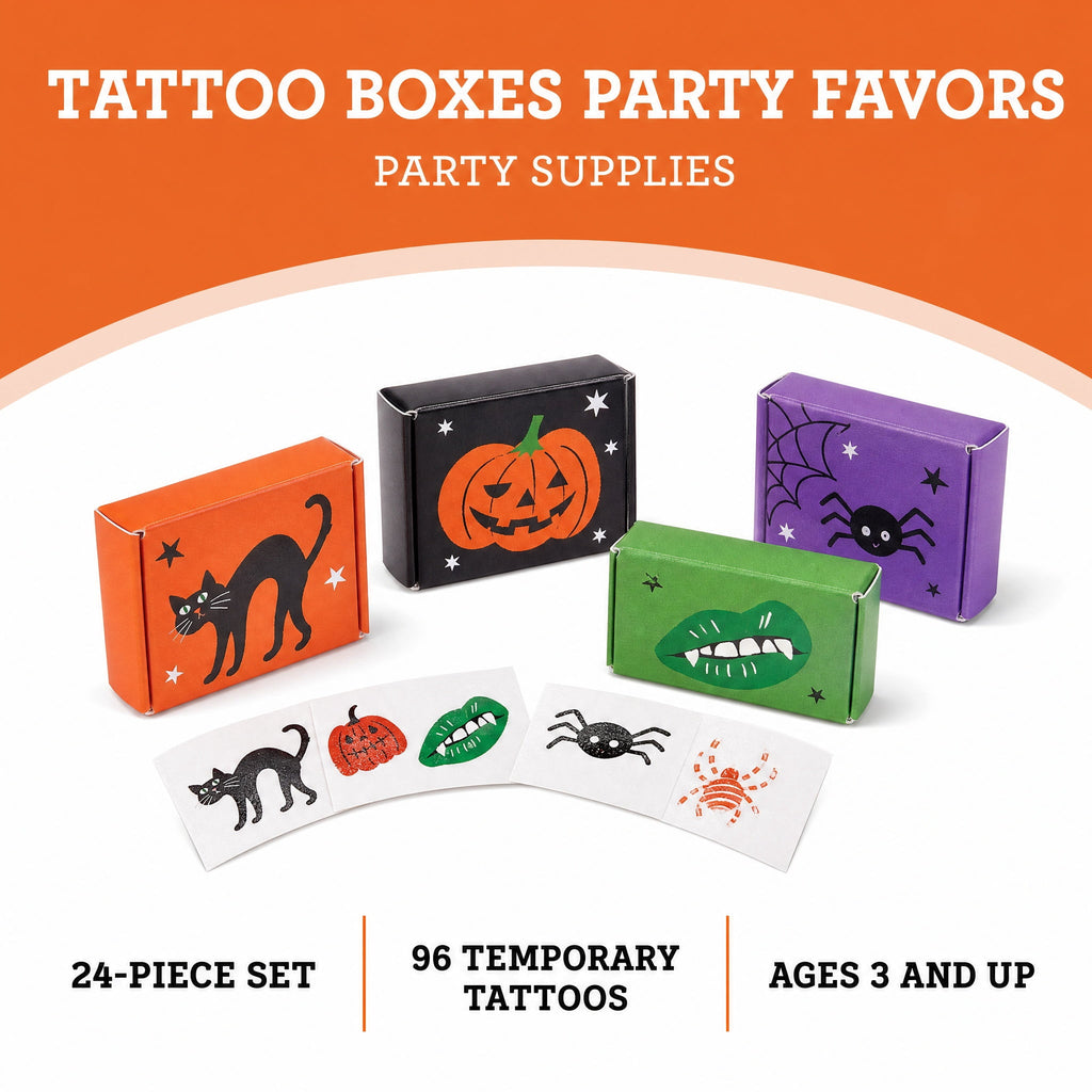 Tattoo Boxes Party Favors, 24 Pieces, Halloween by Way To Celebrate