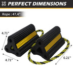 Wheel Chock for RV Trailer Camper Truck Car 2pair 4pack with Rope