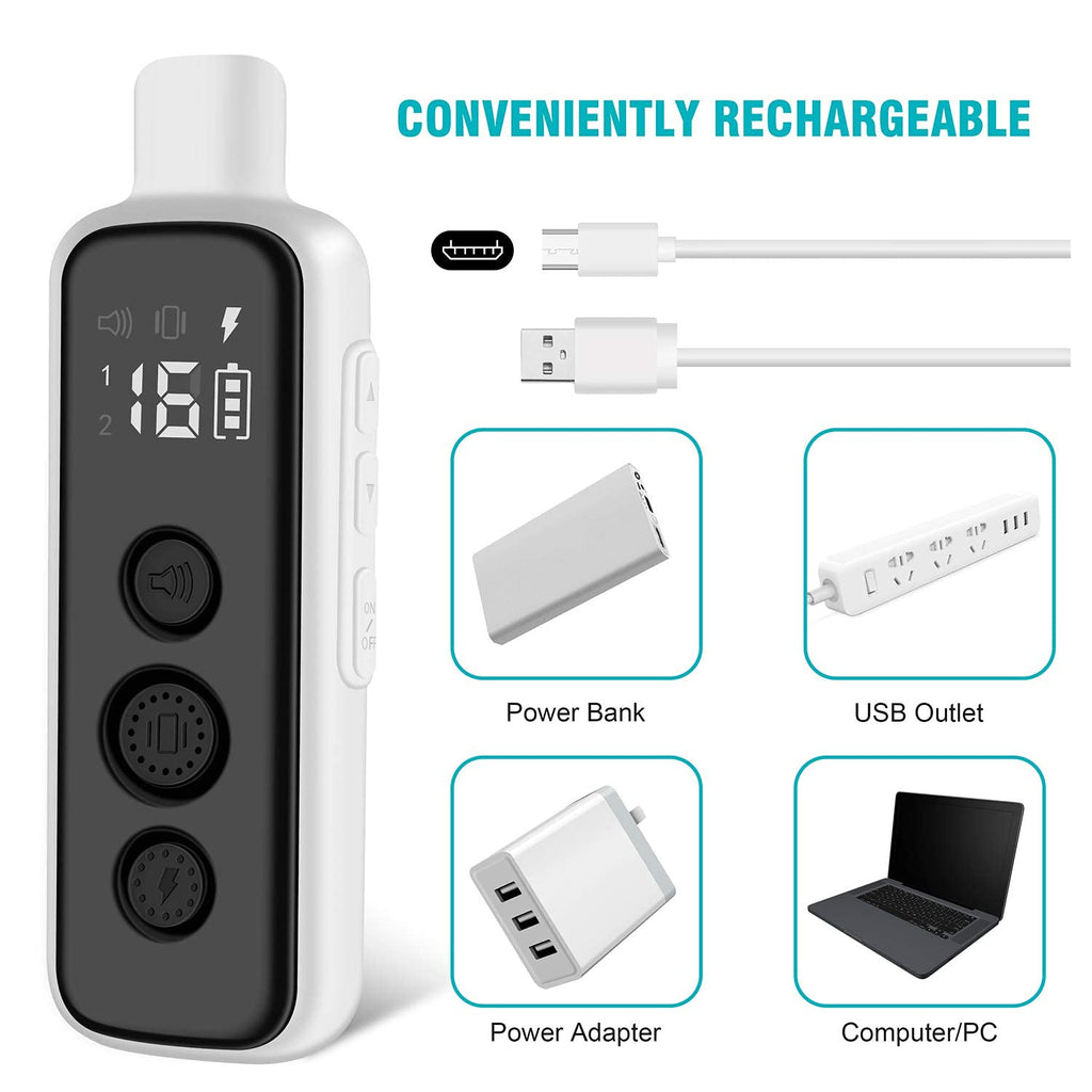 Shock Collar for Dogs - Waterproof Rechargeable Dog Electric Training Collar with Remote for Small Medium Large Dogs with Beep, Vibration, Safe Shock