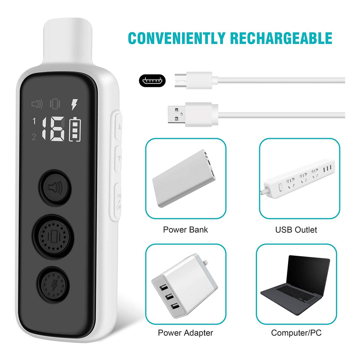 Shock Collar for Dogs - Waterproof Rechargeable Dog Electric Training Collar with Remote for Small Medium Large Dogs with Beep, Vibration, Safe Shock