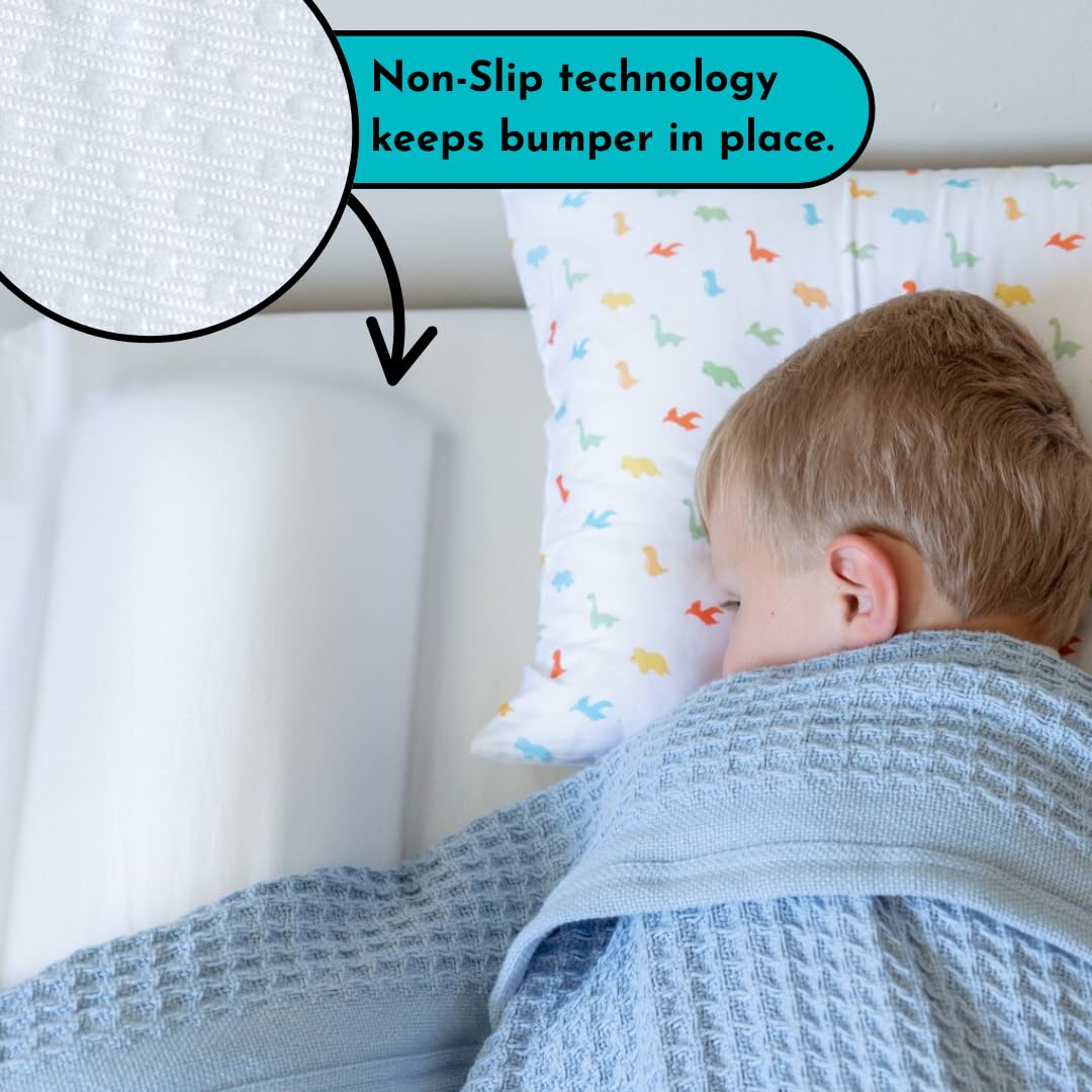 Toddler Bed Bumper Guard – Soft Foam Safety Bed Rail for Toddlers with Non-Slip Cover – Child Sleep Barrier for Twin, Full, Queen & King Mattress