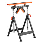VEVOR 4-in-1 Roller Stand, 440 lb Load Capacity, 33-50 in Adjustable Height, Folding Heavy Duty with Rack & Polished Multi-Directional Roller Head