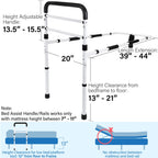Vaunn Medical Bed Rail for Elderly Adults Safety, ASTM F3186-17 Certified, Adjustable Bed Assist Handle and Grab Bar for Seniors, 300 lb, Tool-Free