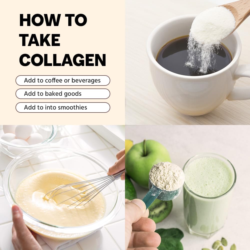 Marine Collagen Peptides - Hydrolyzed Ultra-fine Collagen Powder for Women & Men, Hyaluronic Acid, Biotin, Vitamin C, for Skin, Hair, Nails, Joints