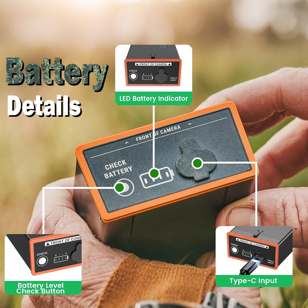 2 Pack 5Ah Rechargeable Lithium Battery Compatible with Moultrie Edge Cellular Trail Camera(Edge, Edge PRO, Edge 2, Edge 2 PRO, Edge 3, Edge 3 PRO)