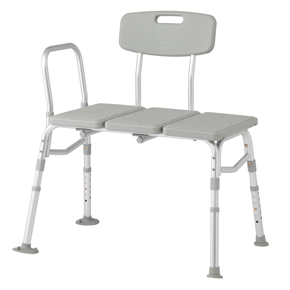Medline Transfer Bench for Bathtubs and Showers, 400 lb Capacity, Gray