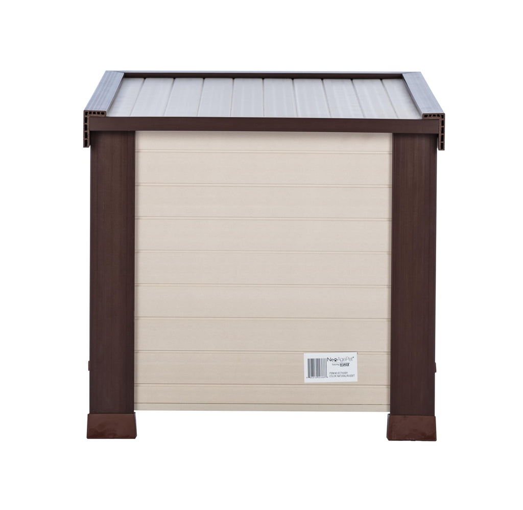 New Age Pet® ECOFLEX® Albany Outdoor Cat House, Maple/Brown