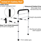 Vaunn Medical Bed Rail for Elderly Adults Safety, ASTM F3186-17 Certified, Adjustable Bed Assist Handle and Grab Bar for Seniors, 300 lb, Tool-Free