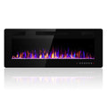Electactic 36 Inch Electric Fireplace Insert Ultra-Thin - Recessed & Wall-Mounted Fireplace Heater with Thermostat, Adjustable Flame, Remote Control
