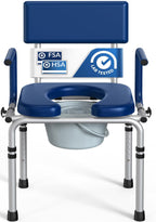 M73 Drop Arm Bedside Commodes for Seniors, Potty Chair for Adults