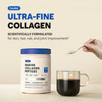 Marine Collagen Peptides - Hydrolyzed Ultra-fine Collagen Powder for Women & Men, Hyaluronic Acid, Biotin, Vitamin C, for Skin, Hair, Nails, Joints