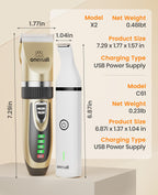 oneisall Dog Clippers and Paw Trimmer Kit for Small Large Dogs Cats
