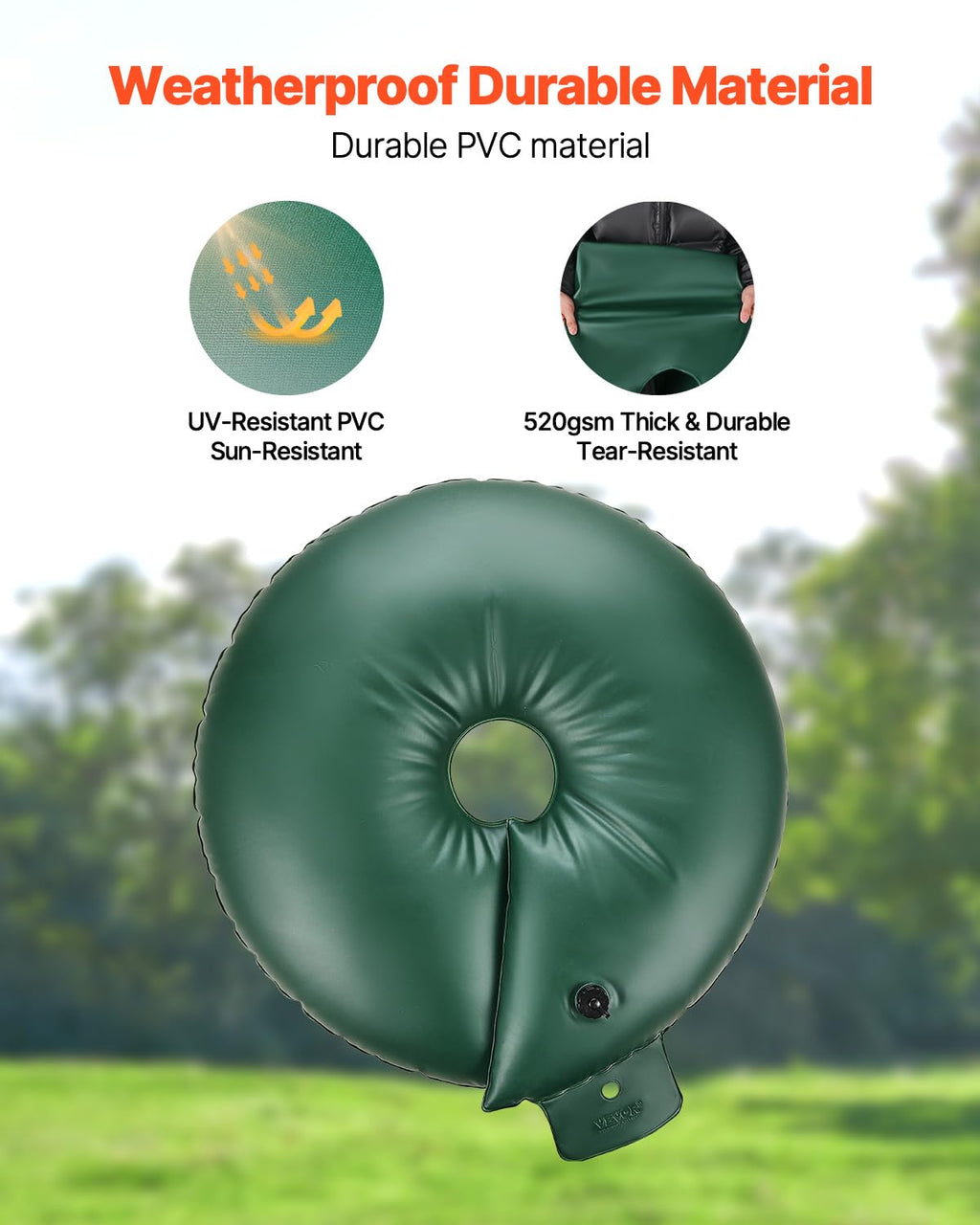VEVOR Tree Watering Bag Slow Release, 4 Pack 20 Gallons Tree Watering Bags/Ring, Reusable Refillable Tree Irrigation Ring Water Bags, Heavy Duty