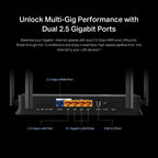 TP-Link Dual-Band BE3600 Wi-Fi 7 Router, Archer BE230