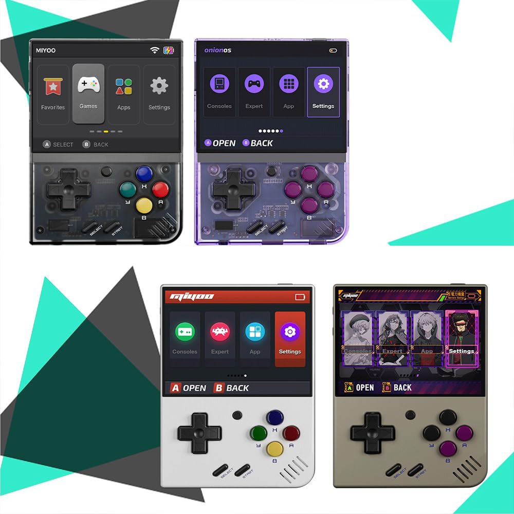Miyoo Mini Plus with Portable Case Retro Emulator Handheld Game Console Latest Version with WiFi & RTC, 3.5’’ 640*480 IPS Screen 3000mAh Battery