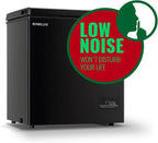 DEMULLER Chest Freezer 5.0 Cubic Feet, Black, 2 Stainless Steel Storage Baskets
