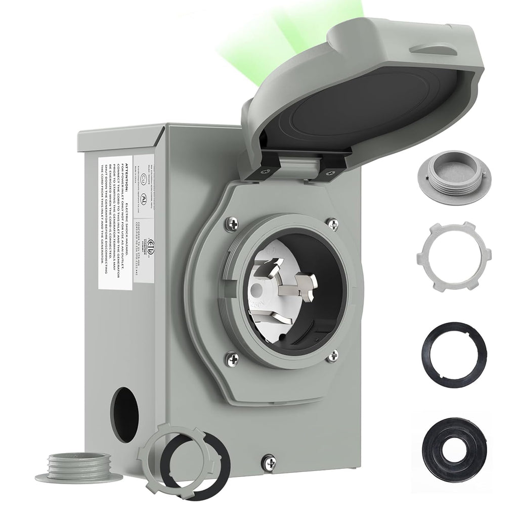 RVMATE Pre-Drilling 50 Amp Generator Inlet Box, NEMA SS2-50P Inlet Box