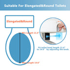 Raised Toilet Seat with Handles for Seniors, 5-inch Rise