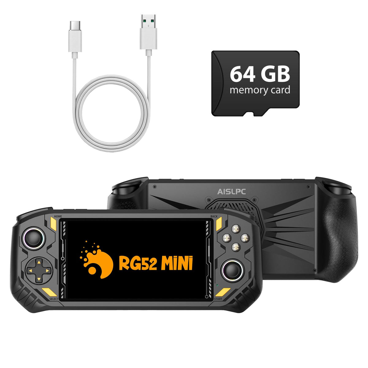 RG52MINI Retro Handheld Game Console, 5.5 Inch IPS Screen, Portable Dual System, 64GB Support 30+ Emulator&22000+ Classic Games, WiFi Networked