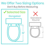 Vive Raised Toilet Seat Riser for Seniors (with Handles) - Handicap Rail