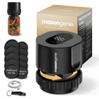 Mason Jar Vacuum Sealer Kit, Electric Vacuum Sealer for Regular Mouth and Wide Mouth Canning Jars, Fully Automated and Portable, includes 10