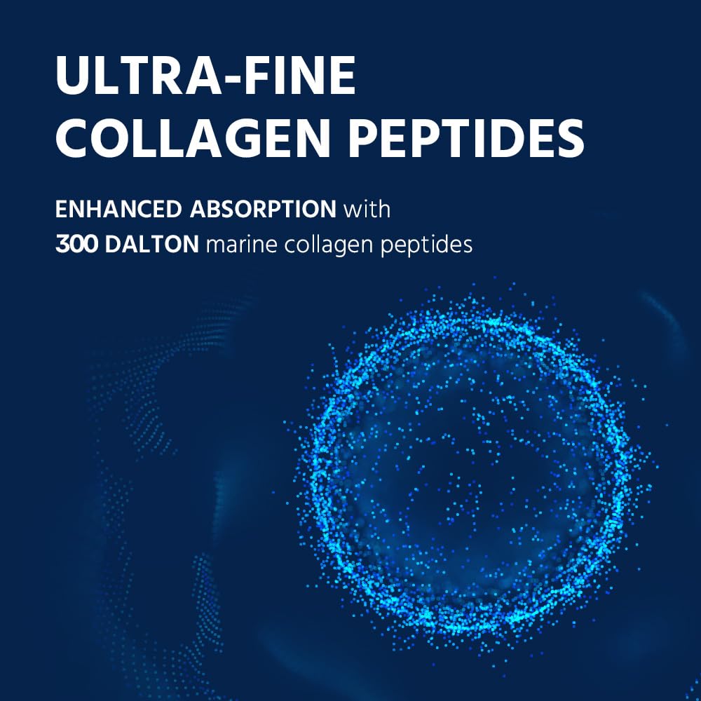 Marine Collagen Peptides - Hydrolyzed Ultra-fine Collagen Powder for Women & Men, Hyaluronic Acid, Biotin, Vitamin C, for Skin, Hair, Nails, Joints