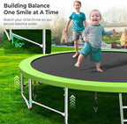 Trampoline With Enclosure Net And Adjustable Basketball Hoop - 8ft, 10ft, 12ft, 14ft, 15ft, 16ft